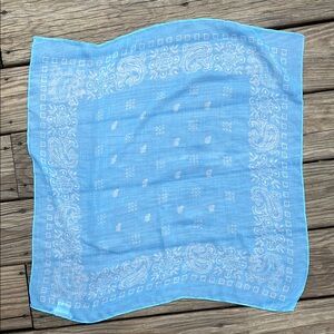 Blue Paisley Bandana by Collection Eighteen 24”x24”